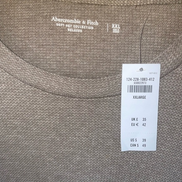 Men’s taupe Abercrombie & Fitch thermal - Picture 2 of 2